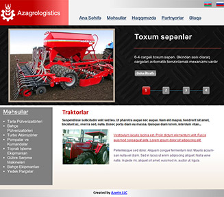 Azaqrologistics MMC-nin veb-saytı