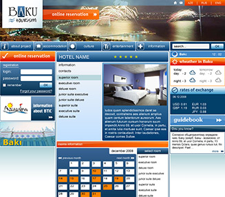 Система он-лайн резервирования отелей, гостиниц и домов отдыха в г. Баку